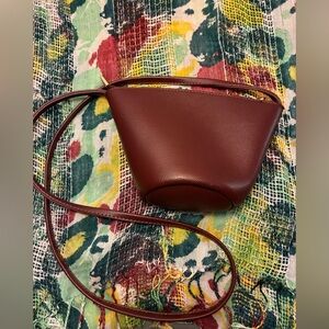 Burgundy Cross Body Bag.